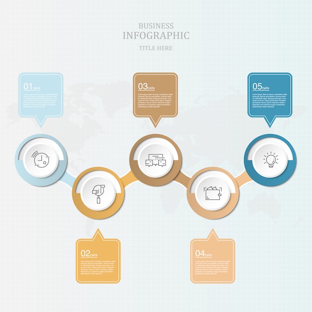 colorful and modern circles infographics and icons business concept.