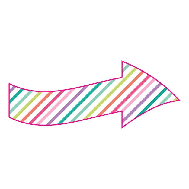 Colorful Arrow Shape Icon Design Isolated multicolored arrows of different shapes