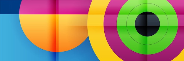 Colorful circle abstract background Dynamic textured geometric element Modern gradient light vector illustration Vector abstract graphic design banner pattern background template