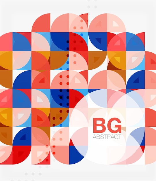 Colorful circles modern abstract composition with text Geometric background Vector template background for workflow layout diagram number options or web design