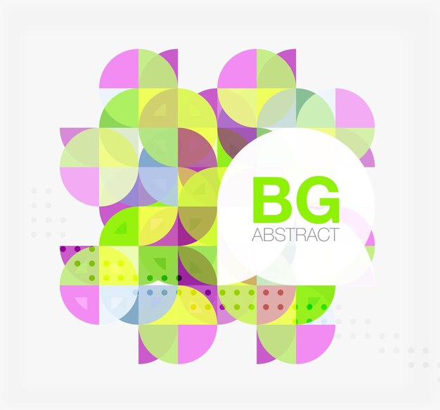 Colorful circles modern abstract composition with text Geometric background Vector template background for workflow layout diagram number options or web design