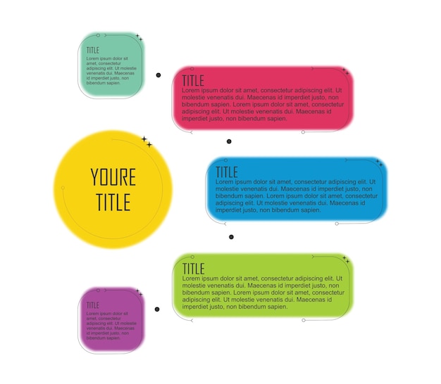 colorful circular flowchart hierarchy infographics