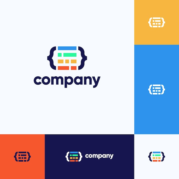 colorful coding logo technology logo