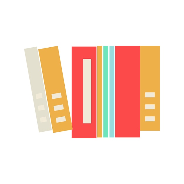 colorful collection of books on white