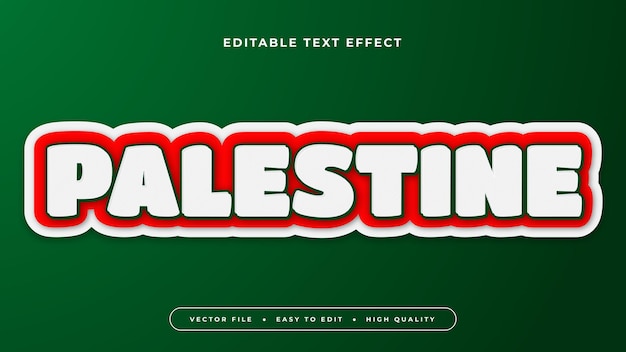 colorful colourful palestine 3d editable text effect font style