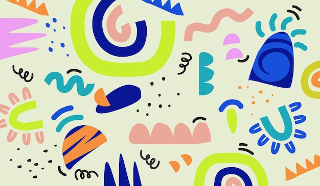 colorful cute doodle pattern background vector design