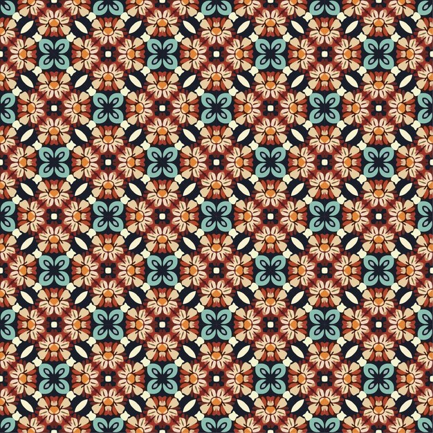 Colorful damask pattern design minimalist background