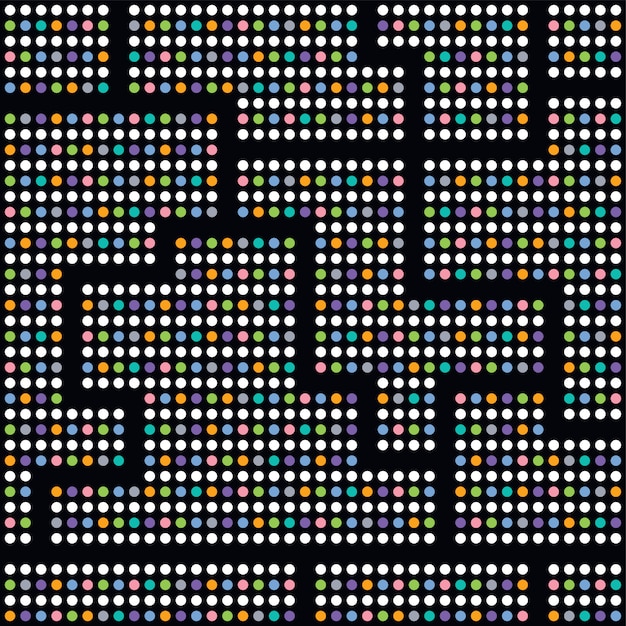 colorful dot theme art vector graphic illustration