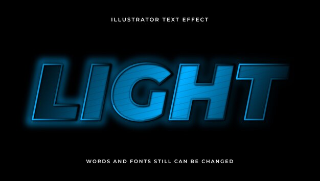 Colorful editable modern text with light effect