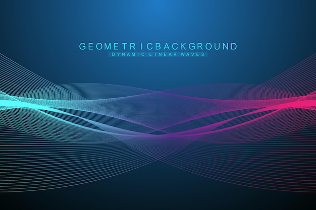 Colorful explosion background with connected line and dots