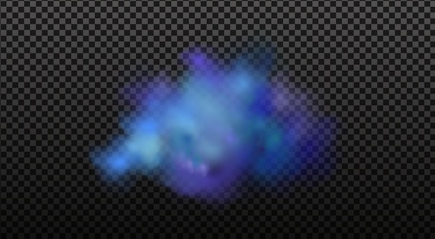 Colorful fog, ink swirling smoke isolated, transparent special effect.