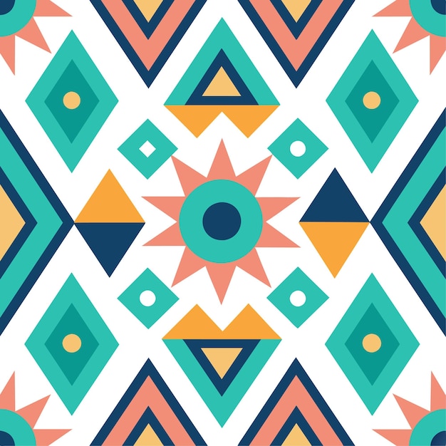 Colorful geometric shape vector illustrations on white background