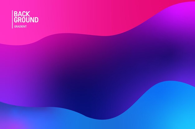 Colorful gradient background Fluid banner template vector illustration Abstract background
