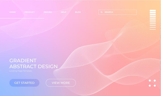 Colorful Gradient Background Image Vector for Landing Pages