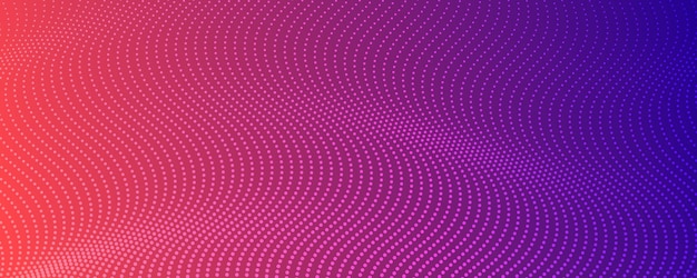 Colorful halftone background with flowing dots