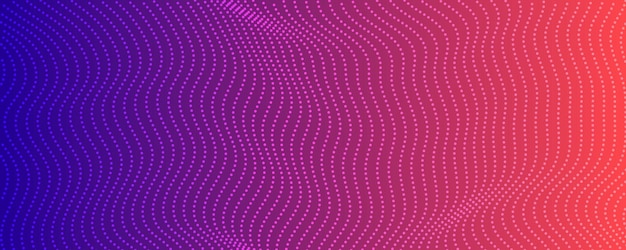 Colorful halftone background with flowing dots