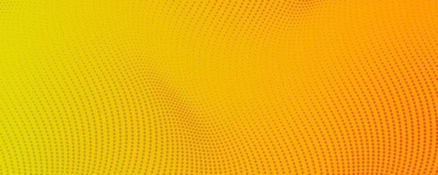 Colorful halftone background with flowing dots