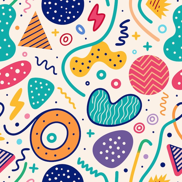 colorful line themed doodles