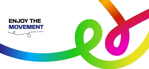 colorful movement rainbow banner background