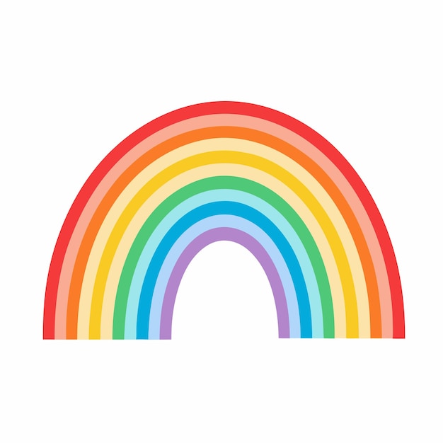 Colorful rainbow Cute symbol of Vector illustration on a isolated white background 19