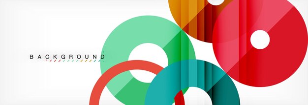 Colorful rings on grey background modern geometric pattern design Vector business or technology presentation design template brochure or flyer pattern or geometric web banner