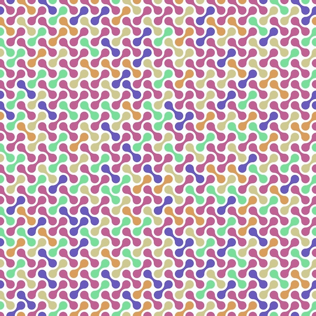Colorful seamless geometric metaballs pattern