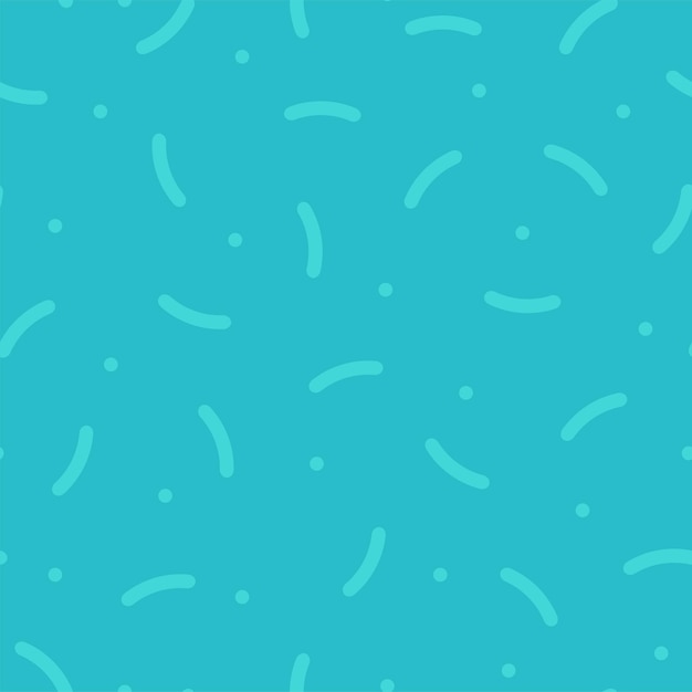 colorful seamless trendy pattern fashion 80 90s bright background with dots and curved sticks