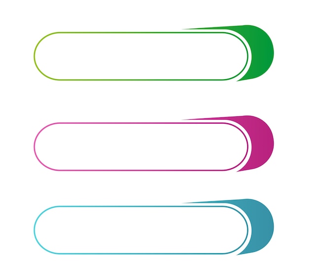 Colorful Text Box Banner Title Label Frame with White Space