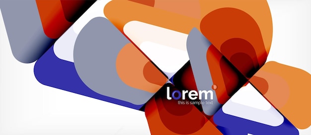 Colorful trendy geometric shapes background