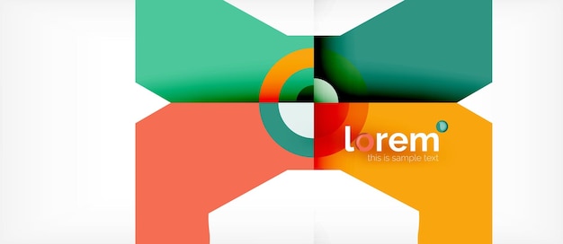 Colorful trendy geometric shapes background