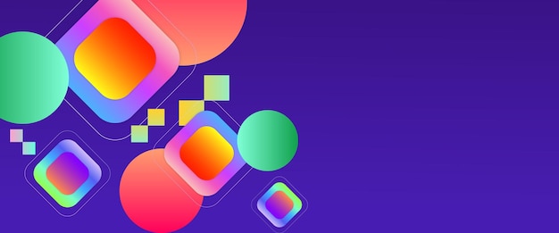 Colorful vector abstract geometrical shape modern banner For website banners brochure posters flyer card and cover