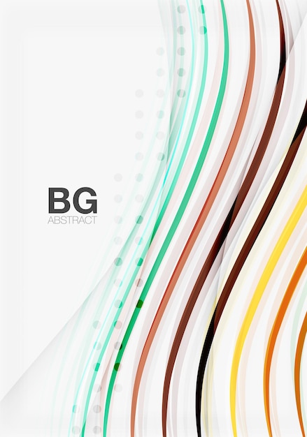 Colorful vector stripes on grey Modern technology or business web abstract background