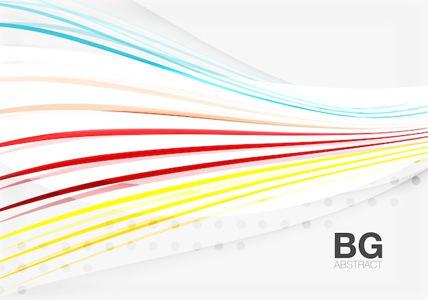 Colorful vector stripes on grey Modern technology or business web abstract background