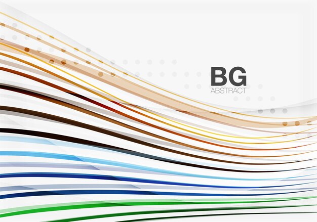 Colorful vector stripes on grey Modern technology or business web abstract background