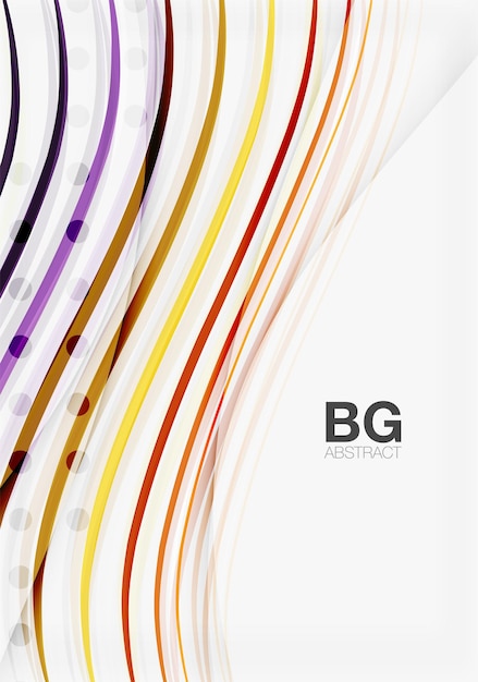 Colorful vector stripes on grey Modern technology or business web abstract background