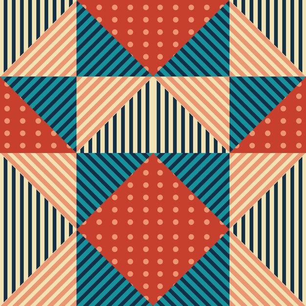 colorful vintage style triangle abstract pattern