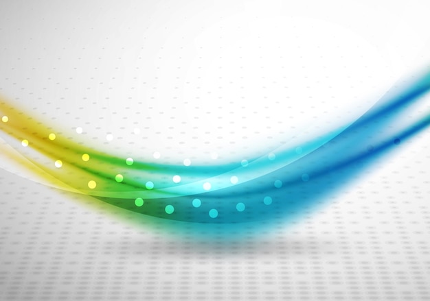 Colorful wave line abstract background with light and shadow effects