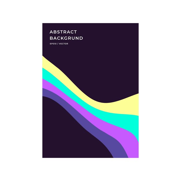 Colorful Waves Abstract Background Poster
