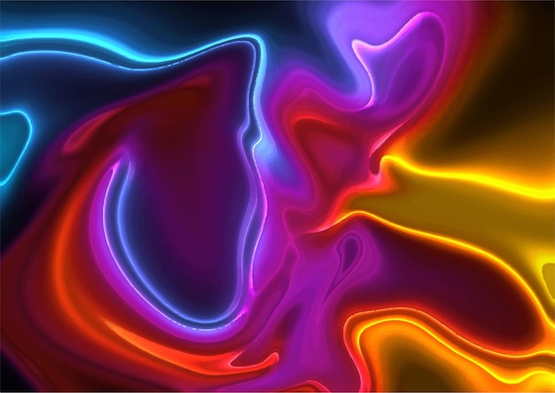 Colorfull Liquid BackgroundHand drawn vector backgroundFluid marbling effect