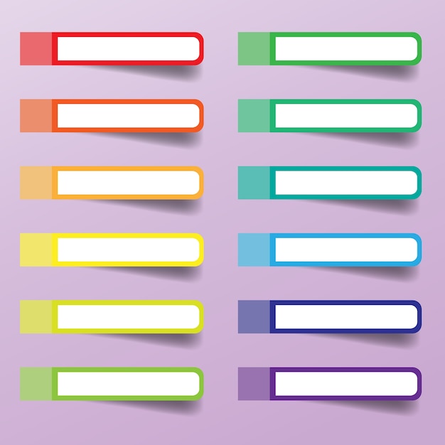Colors set of sticky notes isolated