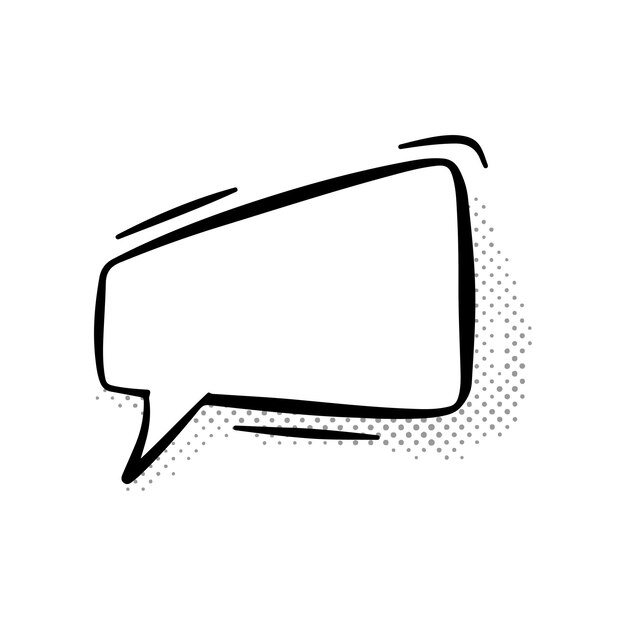 comic bubble speech vector in halftone style