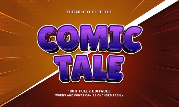 comic tale editable text effect with a dream comic and cartoon theme