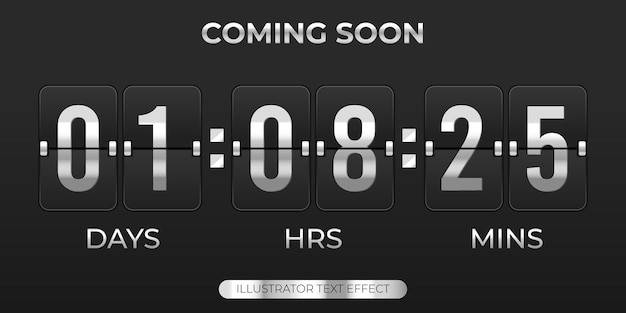 Coming soon illustration countdown timer template