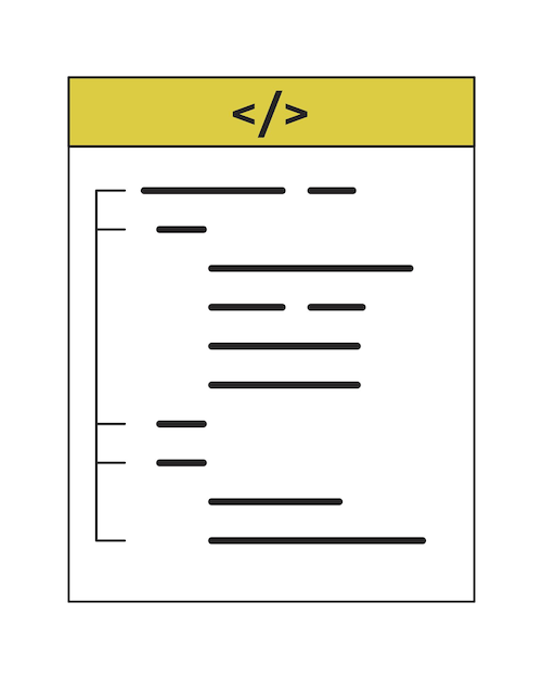 Commandline interface linear flat duo color vector icon