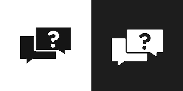 Comment question icon logo set vector