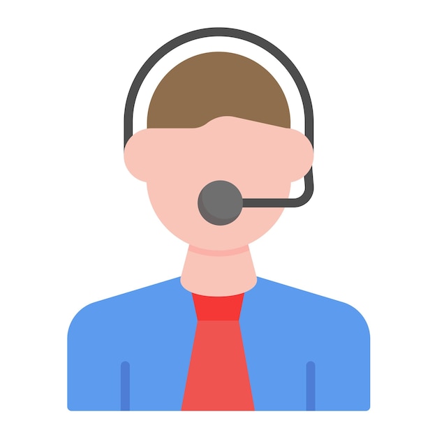 Commentator Vector Illustration Style