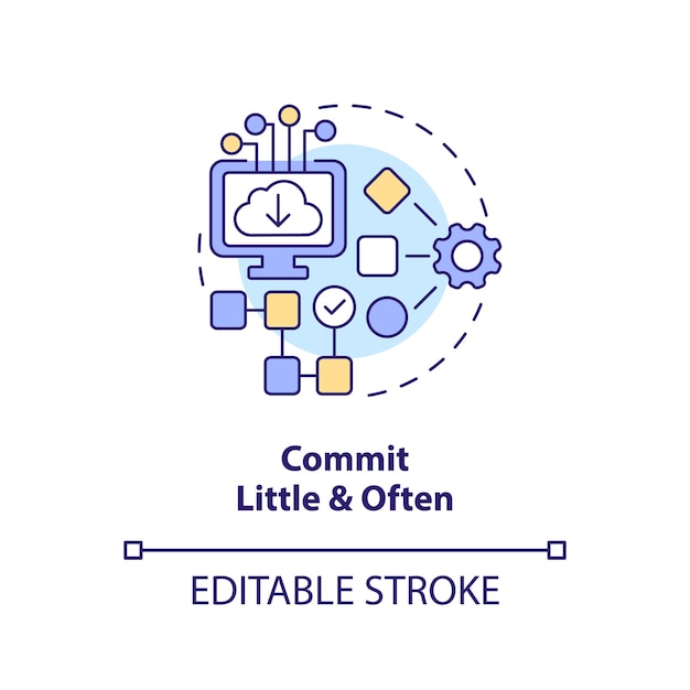 commit little and often concept icon