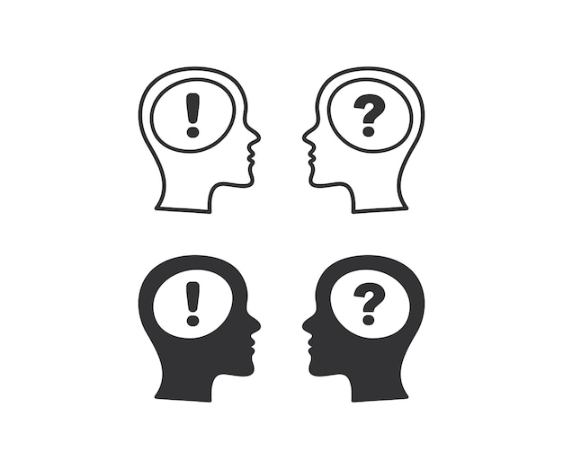 Communication between people icon Illustration dialog two person symbol conversation vector