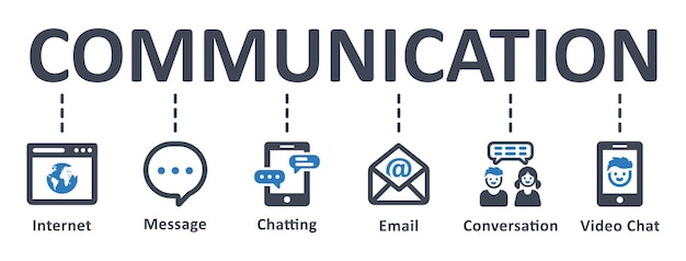 Communication infographic template design with icons vector illustration communication concept