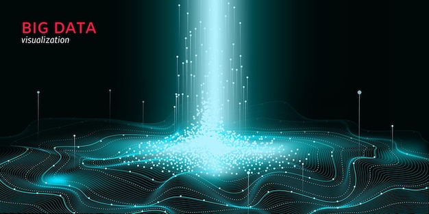 Communication technology wallpaper big data stream visualizatio